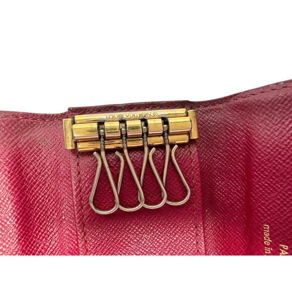 Louis Vuitton Limited Edition Monogram 4 Key Multicles Key Holder with Fuchsia - Picture 3 of 14